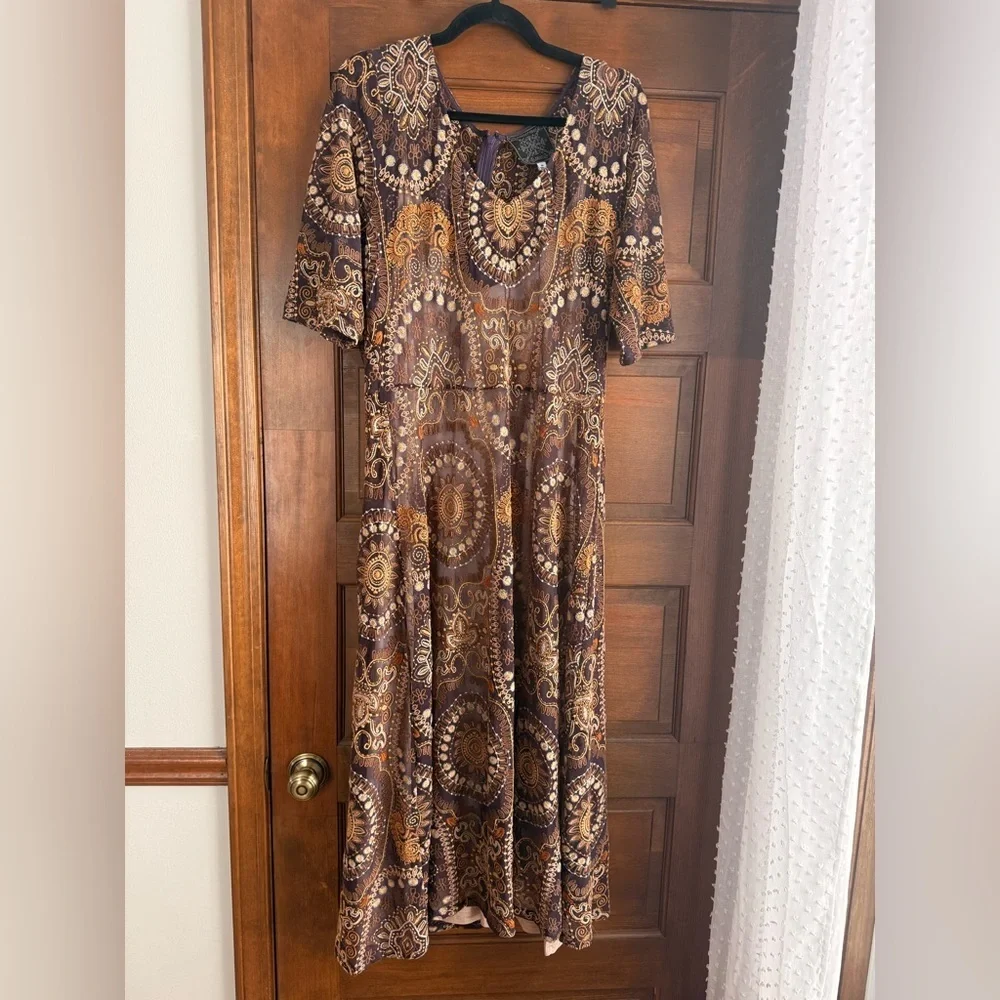 JOHNNY WAS LOVING IS EASY MESH EMBROIDERED DRESS - Picture 5 of 10
